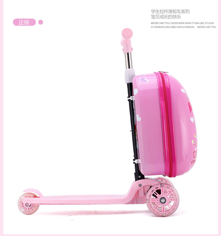 Ride-on Travel Scooter Trolley Bag - Unicorn Themed