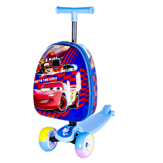 Ride-on Travel Scooter Trolley Bag - Cars Themed
