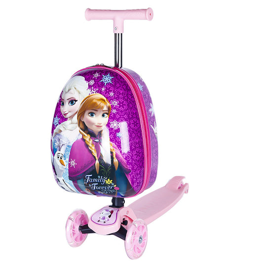 Ride-on Travel Scooter Trolley Bag - Frozen Themed