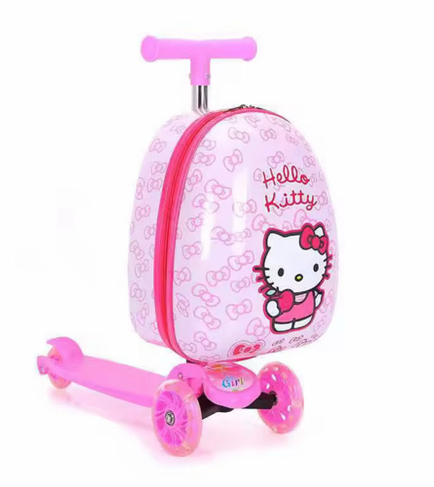 Ride-on Travel Scooter Trolley Bag - Hello Kitty Themed