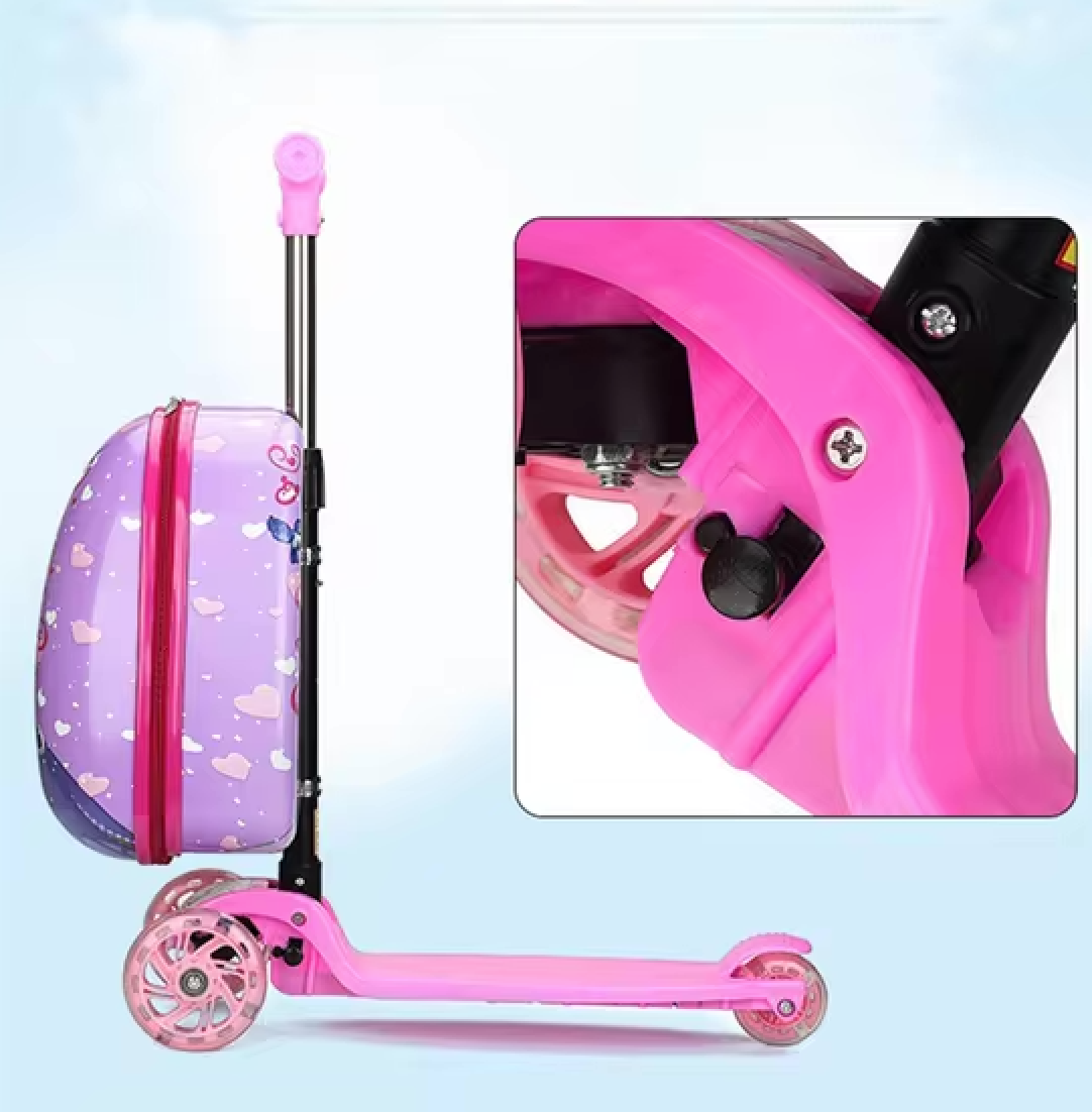 Ride-on Travel Scooter Trolley Bag - Hello Kitty Themed