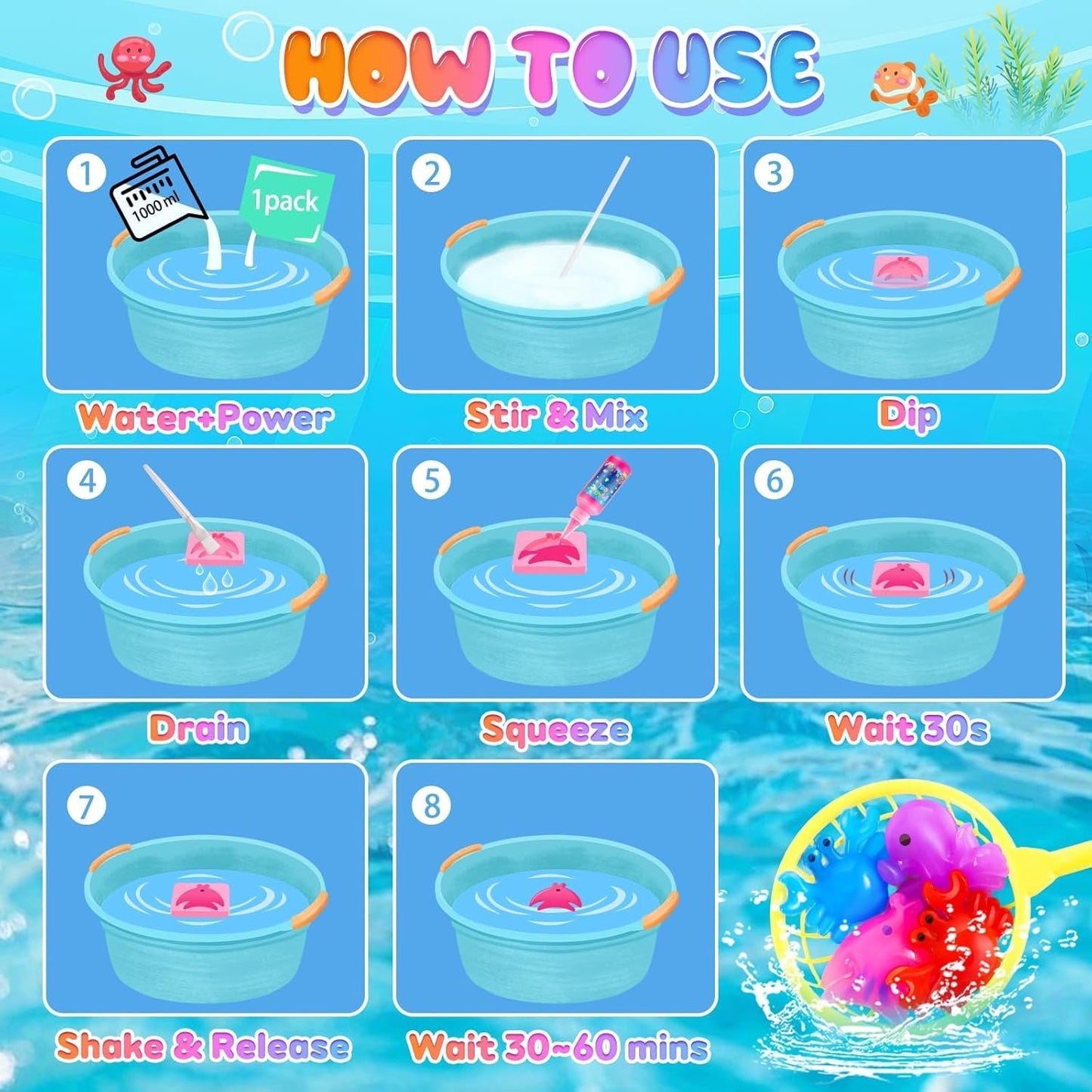 Magic Water Elf Toy Kit - Squishies & Sensory Toy for Kids