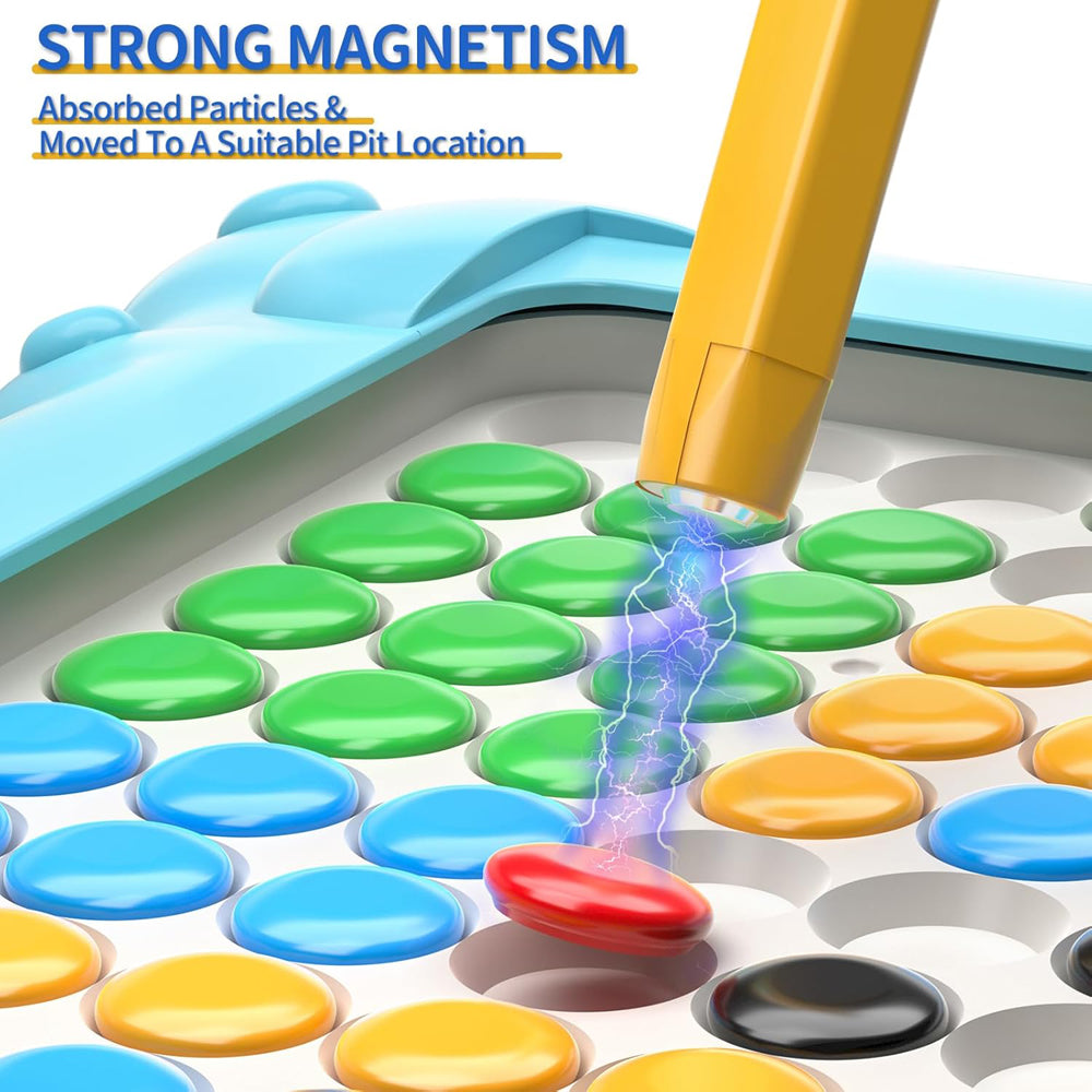 Magnetic Pen Drawing Board Diy Puzzle Educational Toys - Blue Color